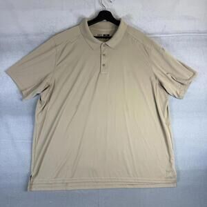 511 Tactical Polo Shirt Mens 2XL Tan Performance Stretch Short Sleeve Pen Pocket